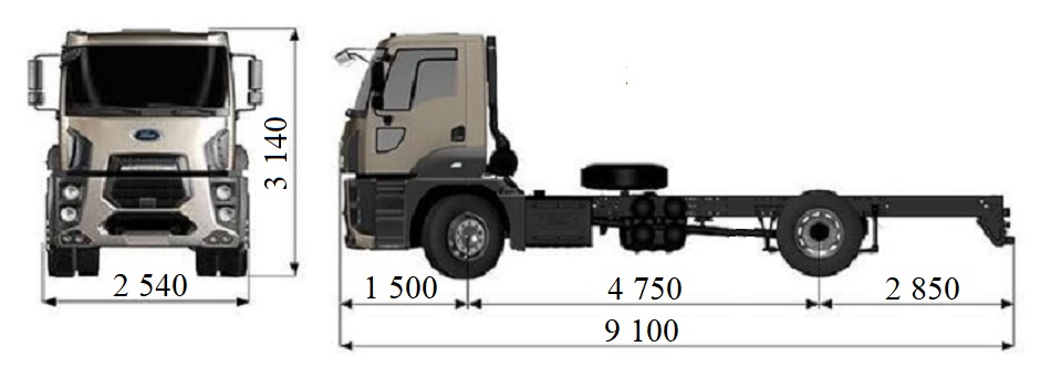 шасі Ford Trucks 1833