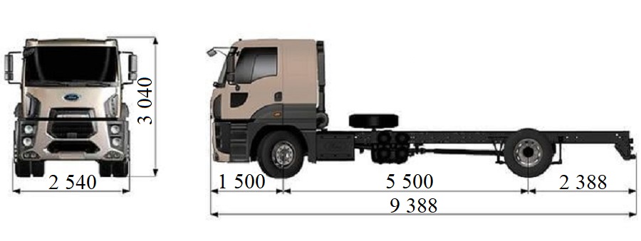 шасі Ford Trucks 1833