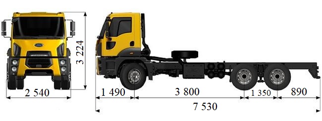 Шасі Ford Trucks 3542D DC