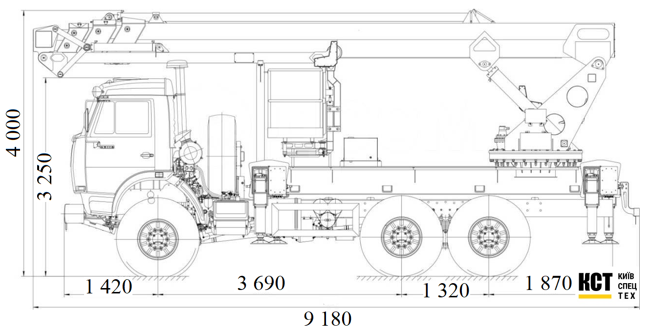 Автогідропідйомник ВІПО-36 на шасі КАМАЗ 43118 (6х6)