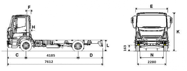 IVECO Eurocargo ML120E22 креслення