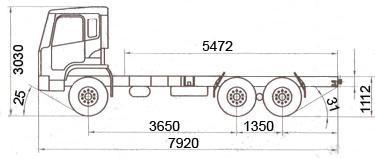 Шасі Dongfeng EQ2160BX5DJ 