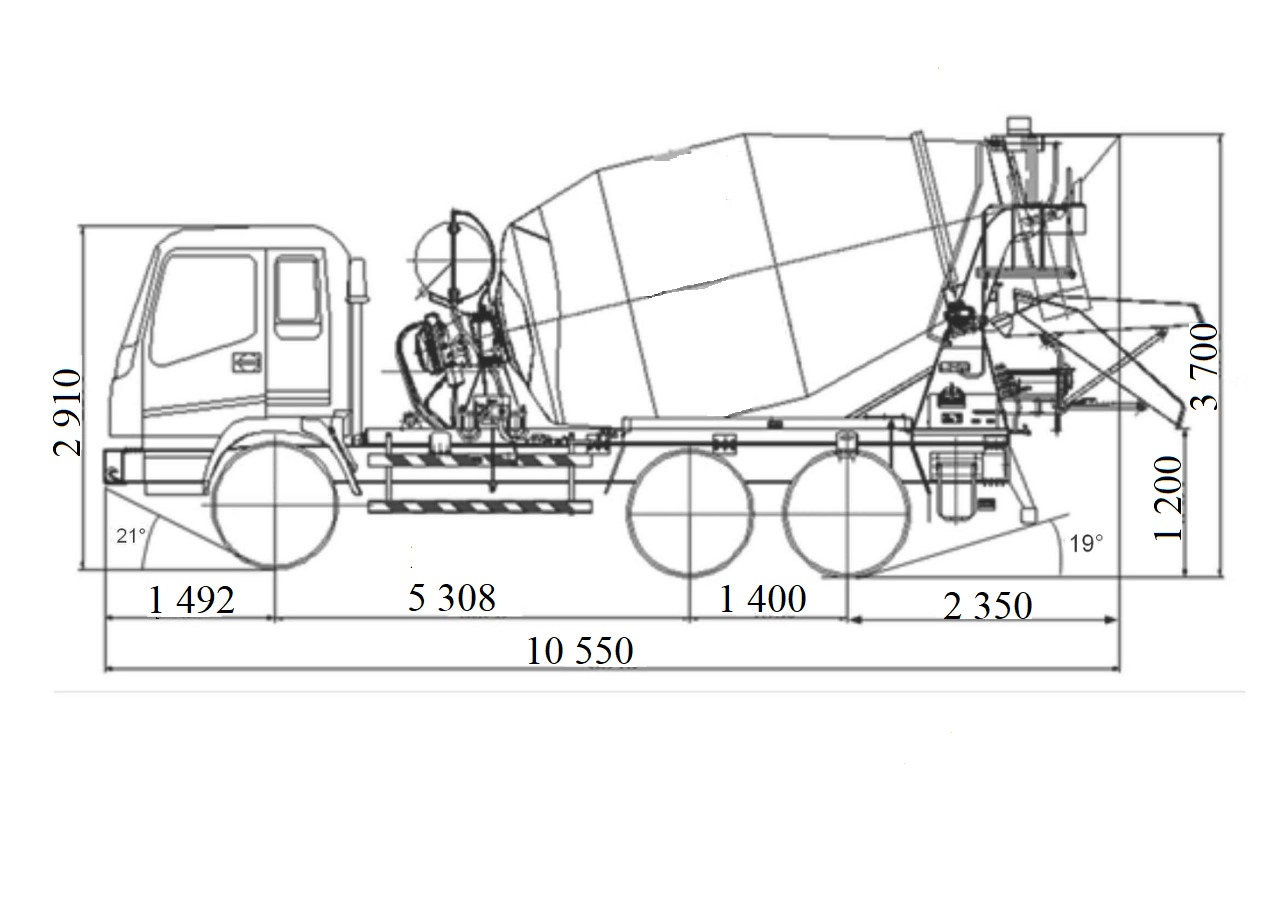 Автобетонозмішувач на шасі FOTON 3253 DMPKE-X1