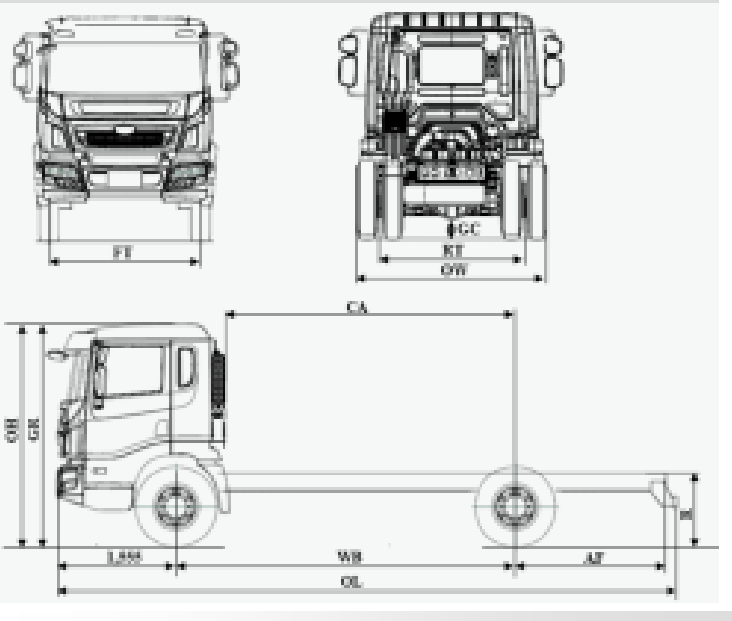 креслення шасі Daewoo Maximus HC6AA