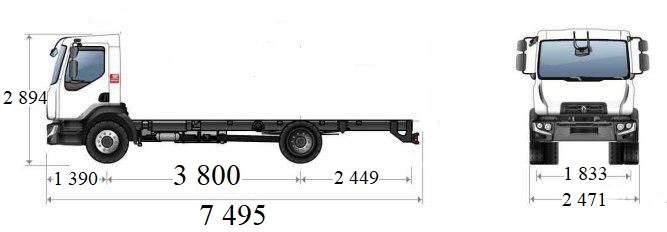 Renault D 18 HIGH 4X2 креслення