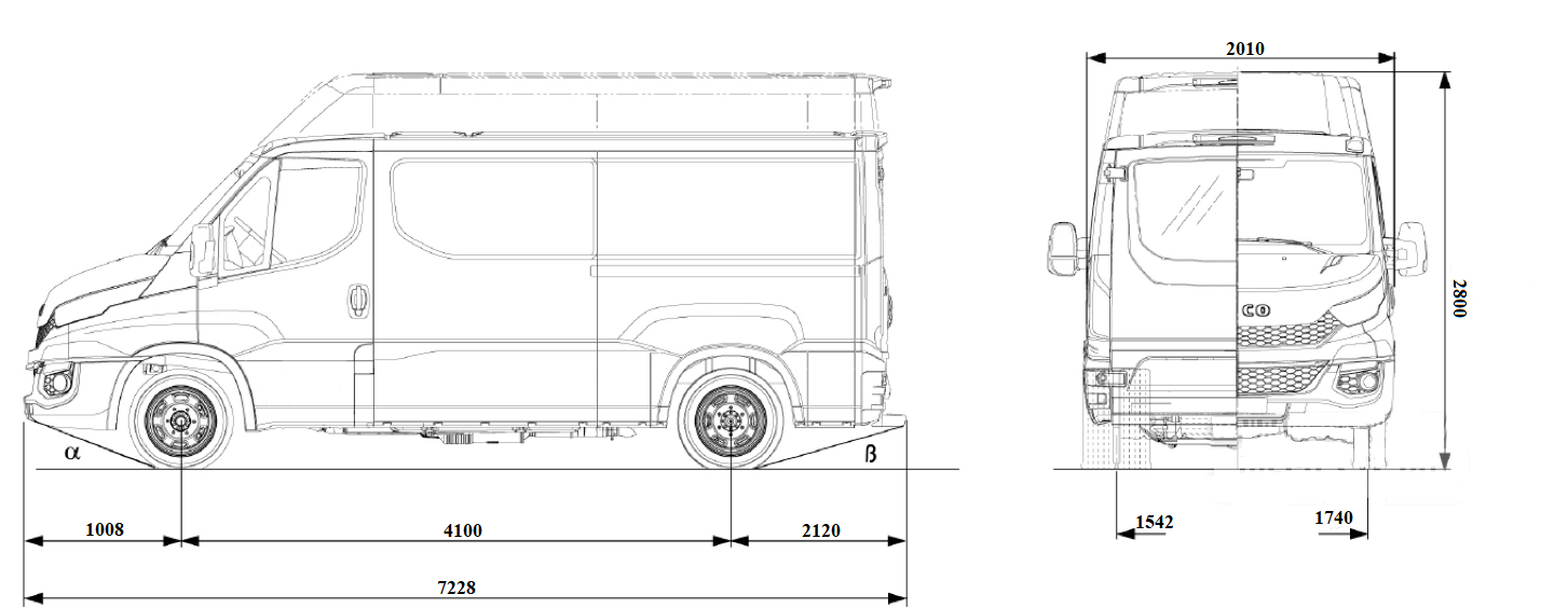 Iveco DAILY 35С16 креслення