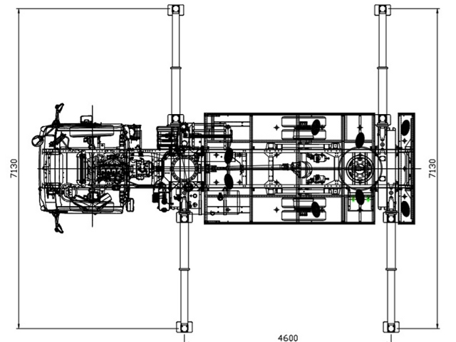 креслення автогідропідіймача DASAN DS350 на шасі Isuzu NQR 90 №2