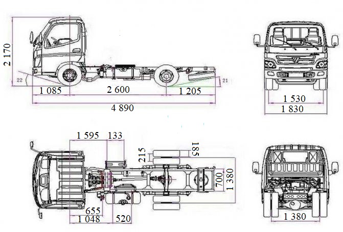 Мулососна машина KOB-8 на шасі FOTON DAIMLER (4x2)