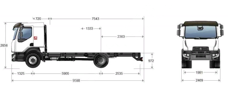 Креслення шаcі RENAULT D18