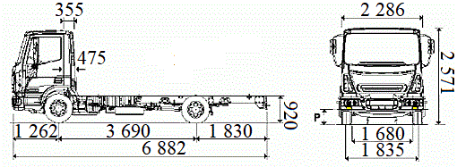IVECO EUROCARGO ML100 Е18 креслення