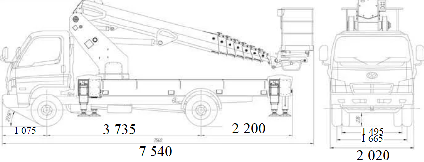 Автогідропідйомник ВІПО-24 XINO-300 (4х2)