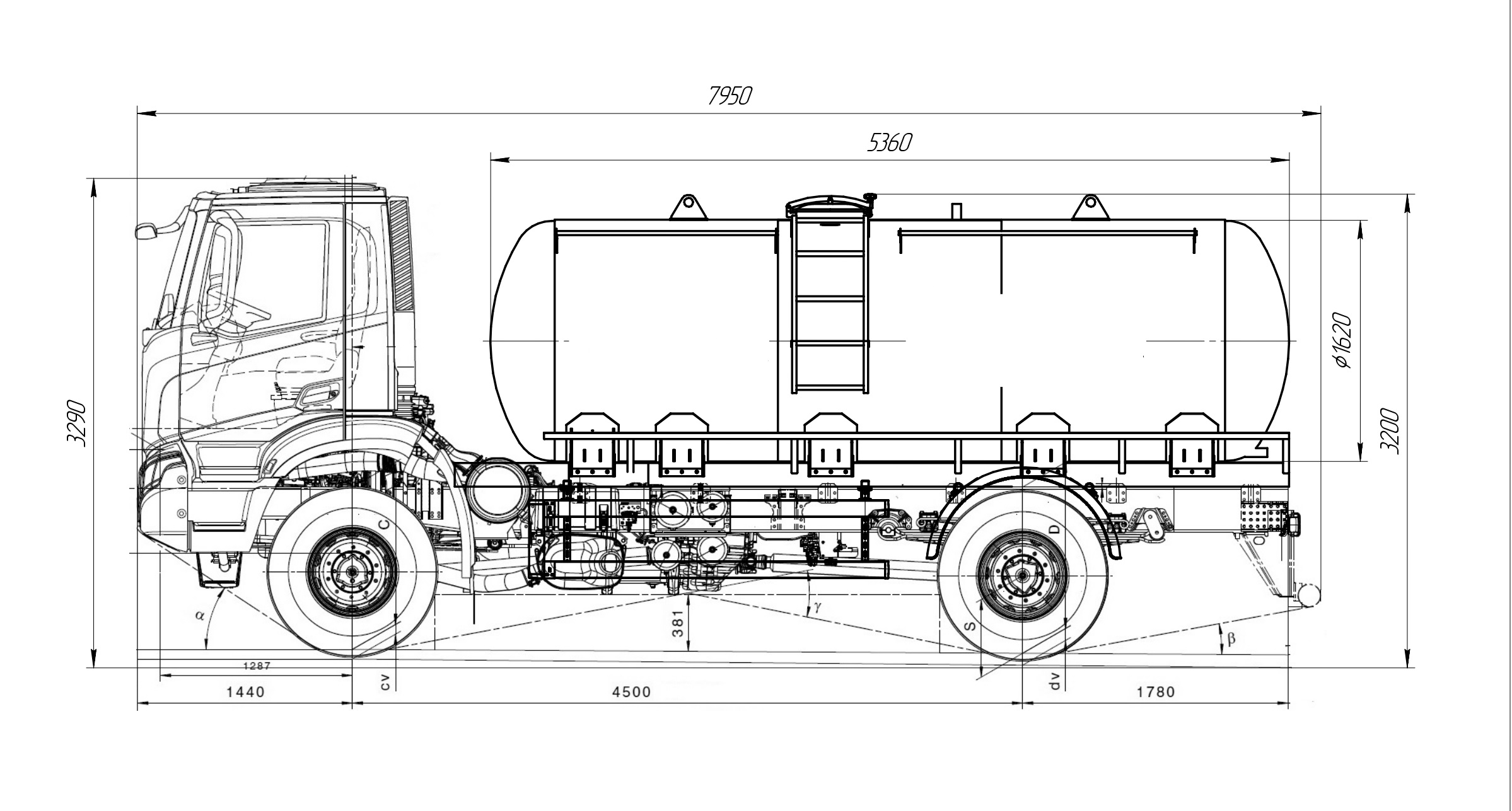 Молоковоз 10 м3 на шасі IVECO T-WAY AD190T34W Р 4х4