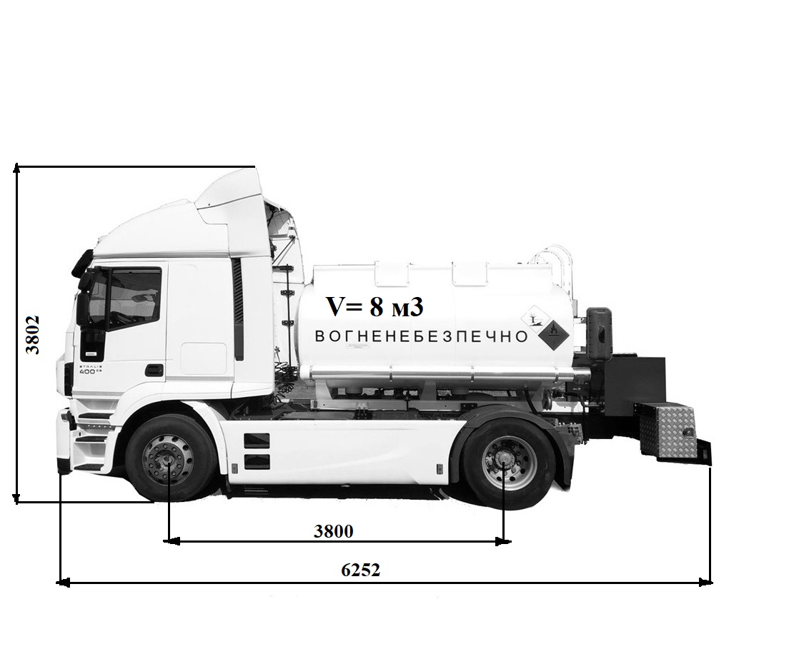 Автопаливозаправник АПЗ-8 на базі IVECO STRALIS 400 2 секції