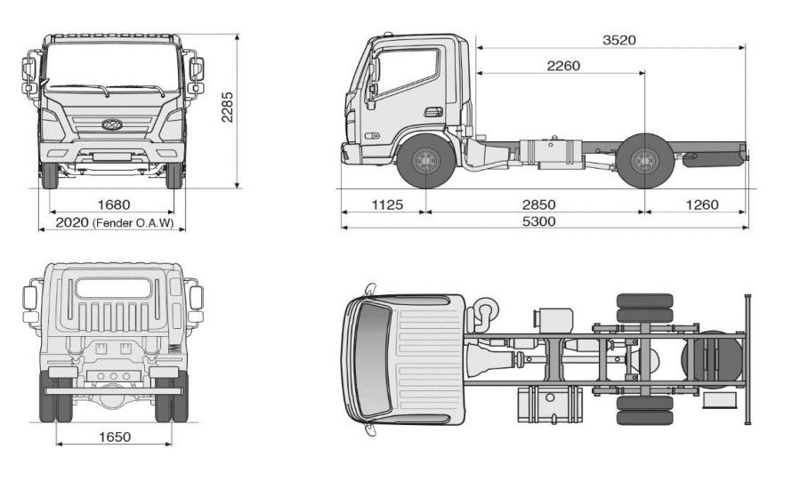 креслення шасі Hyundai EX-8