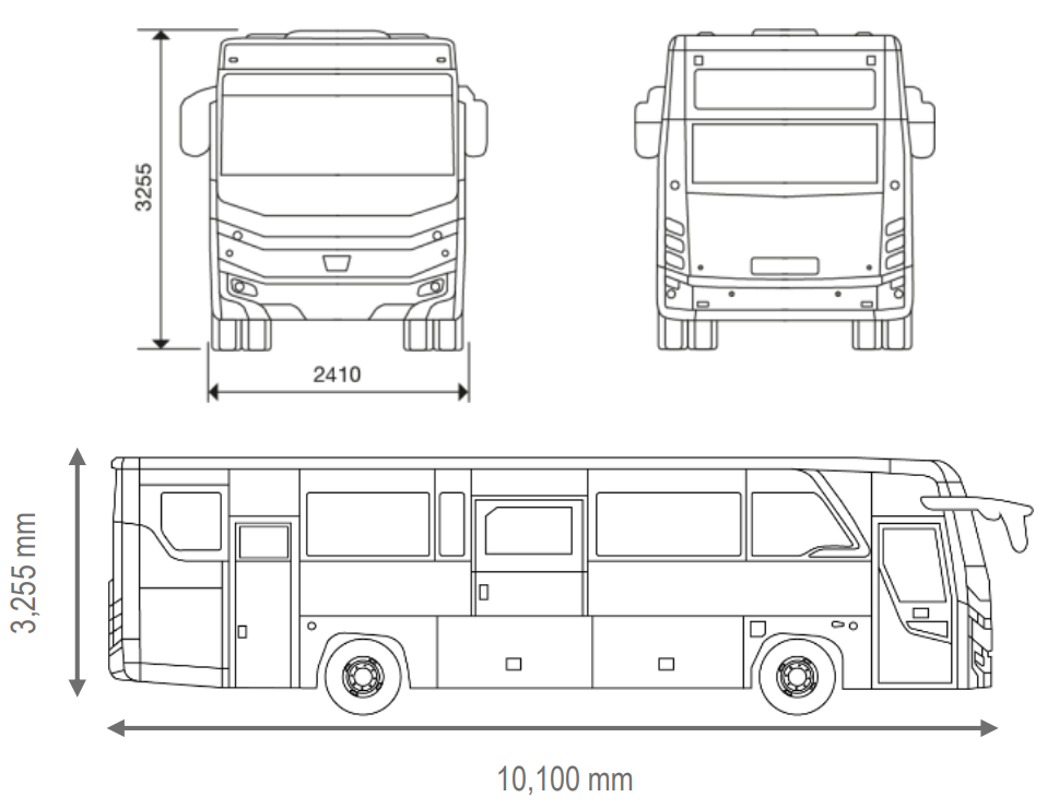 Креслення автобусу OTOKAR ULYSO-T 43