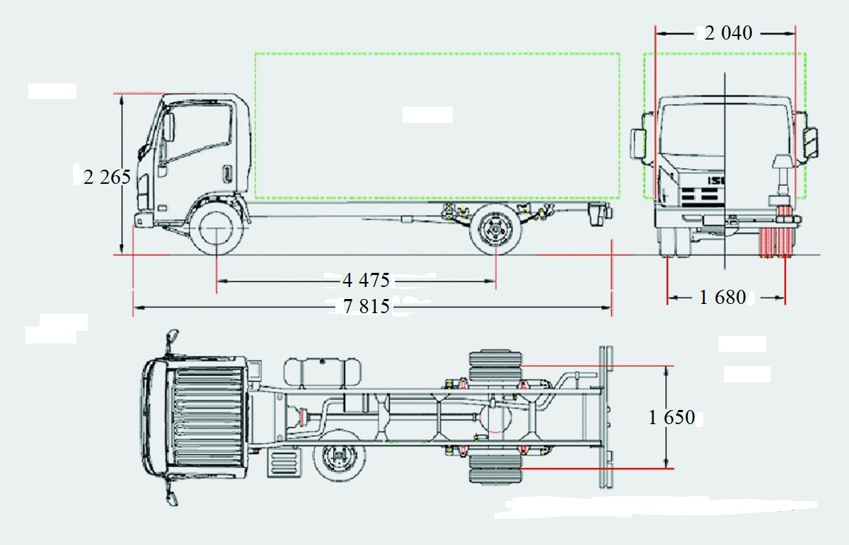 Шасі ISUZU NPR75 L-M