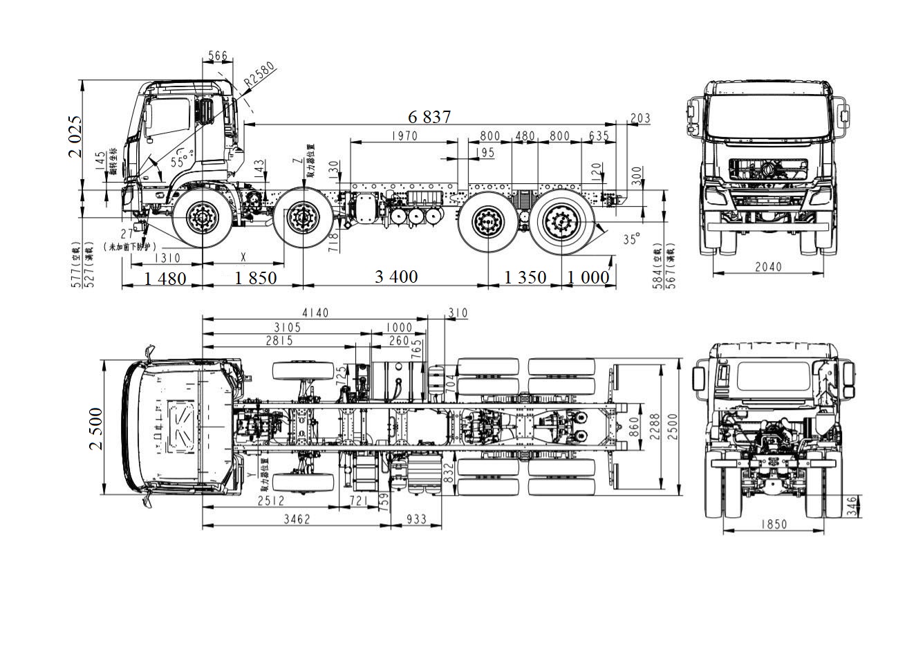 Автобетонозмішувач 12 куб.м. на шасі Dongfeng DFH 3440A80
