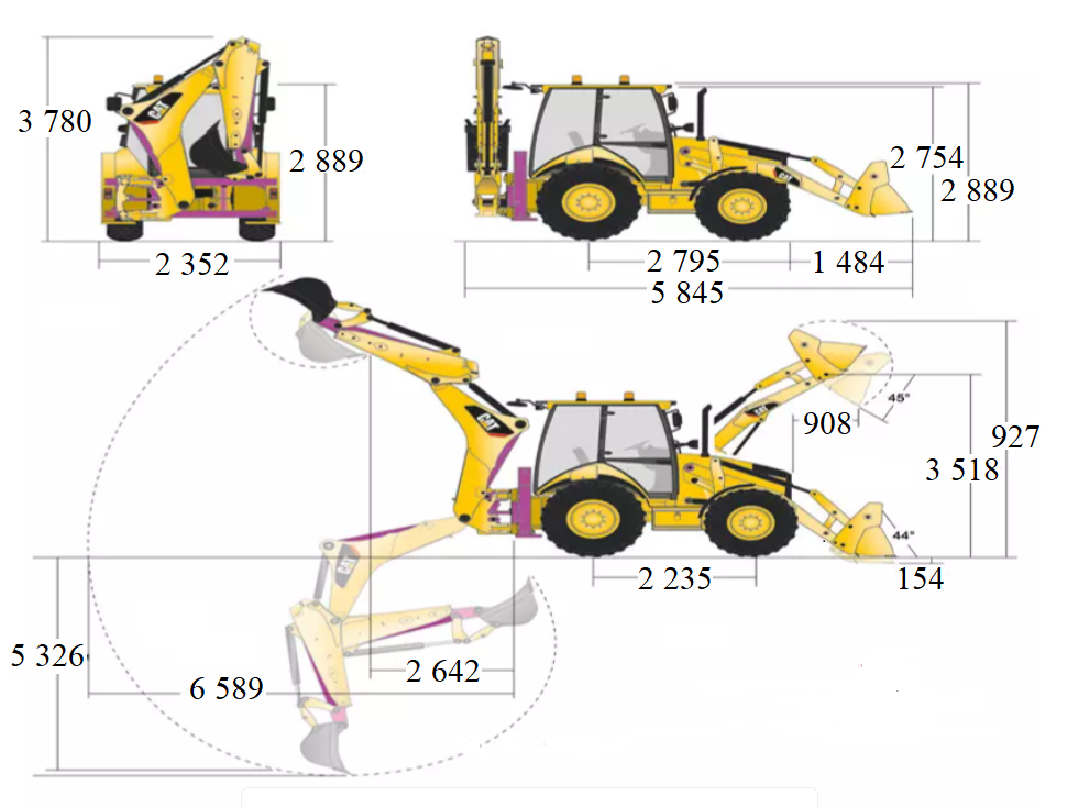Екскаватор-навантажувач CAT 434 4х4