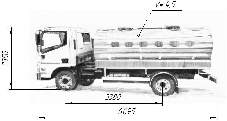 Молоковоз 4,5 куб.