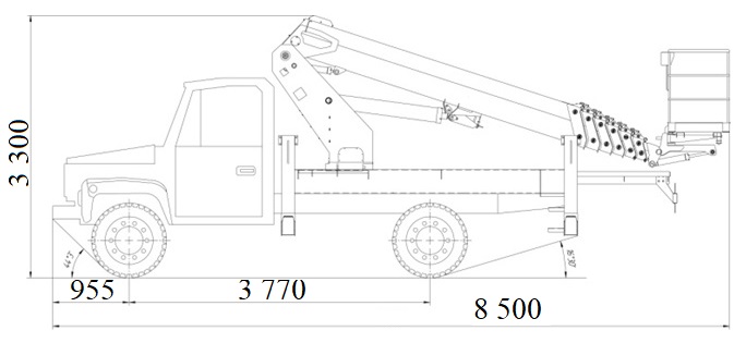 Автогідропідйомник ВІПО-24 ГАЗ-3309 (4х2)