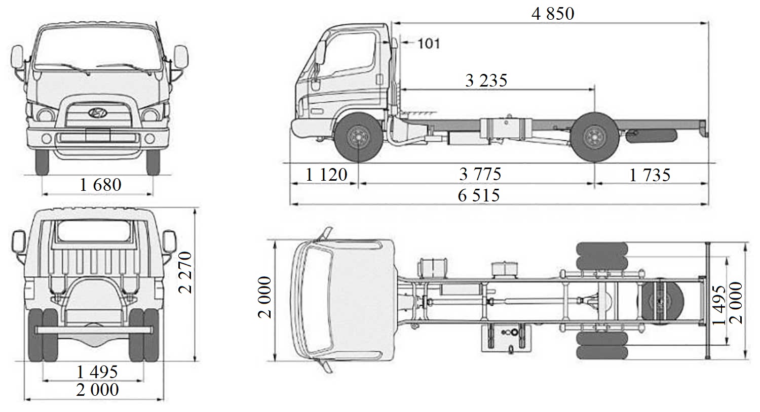 HYUNDAI HD78 4WD