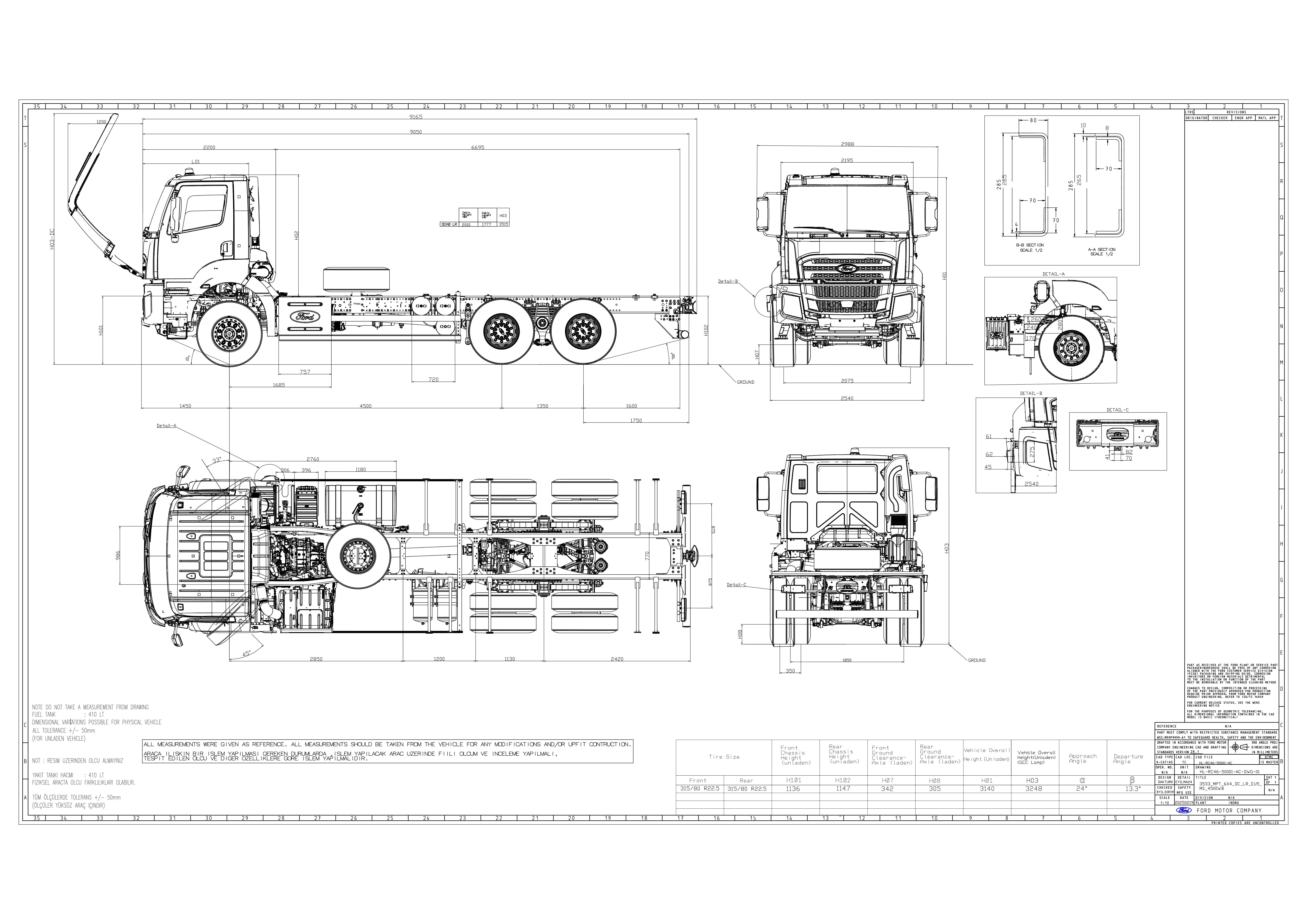 Шасі FORD TRUCKS 3333 DC