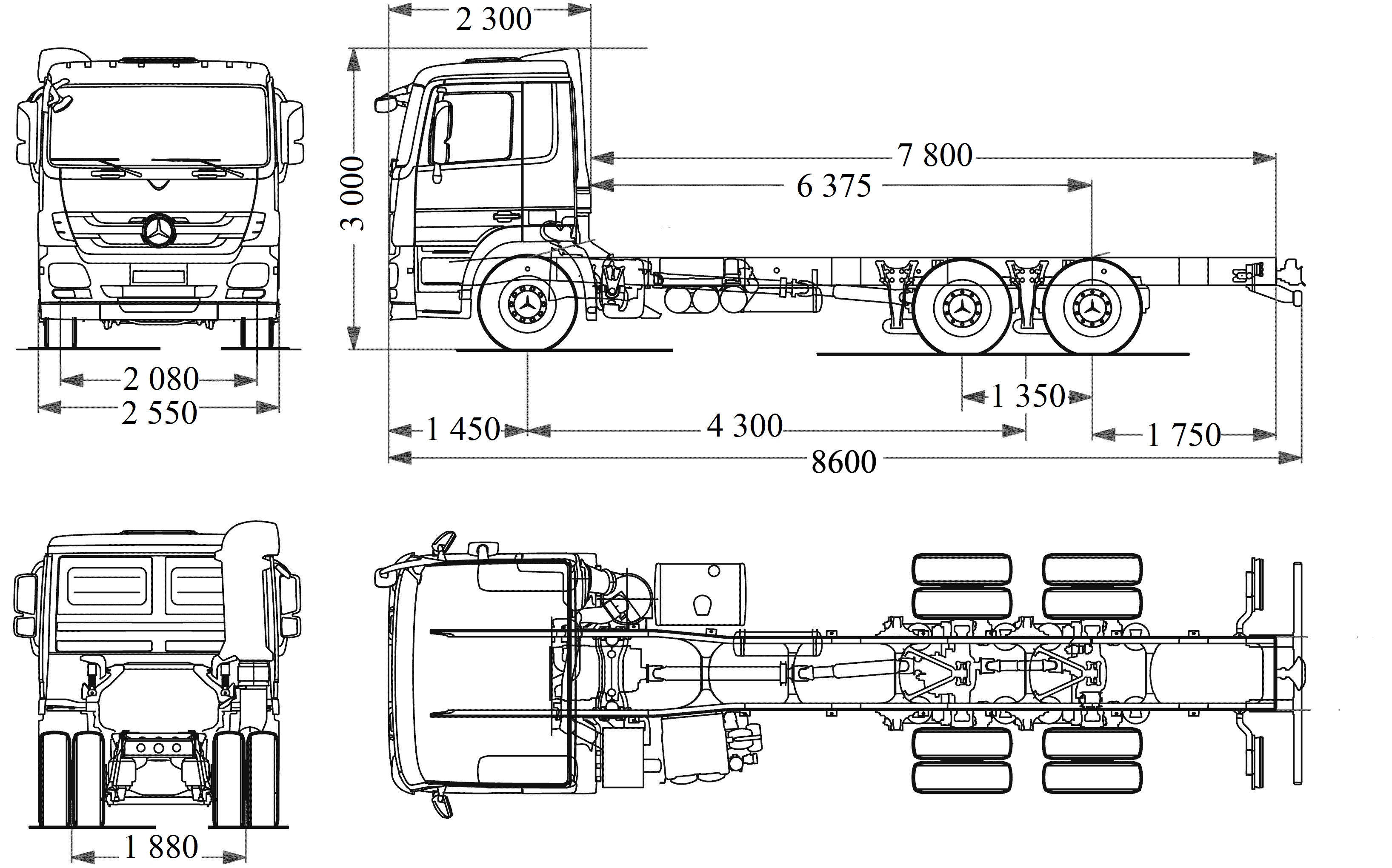 Шасі Mercedes-Benz Actros 2633