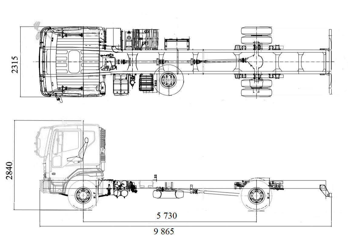 Шасі Daewoo Maximus 4х2 НС6СА