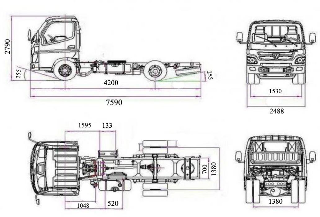шасі FOTON DAIMLER (4x4)