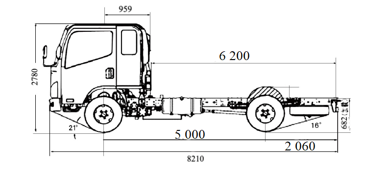 Шасі Faw CA 1081 4x2 JK6