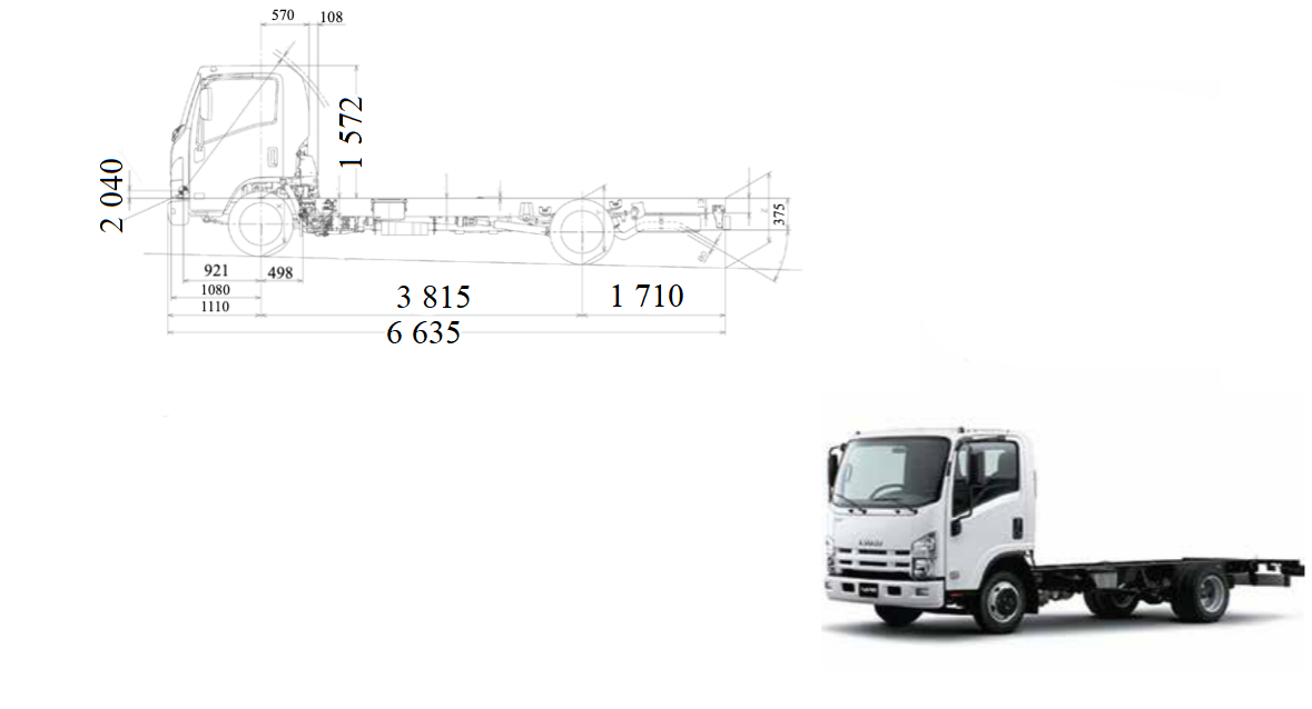 Шасі Isuzu NPR75 (4х2)