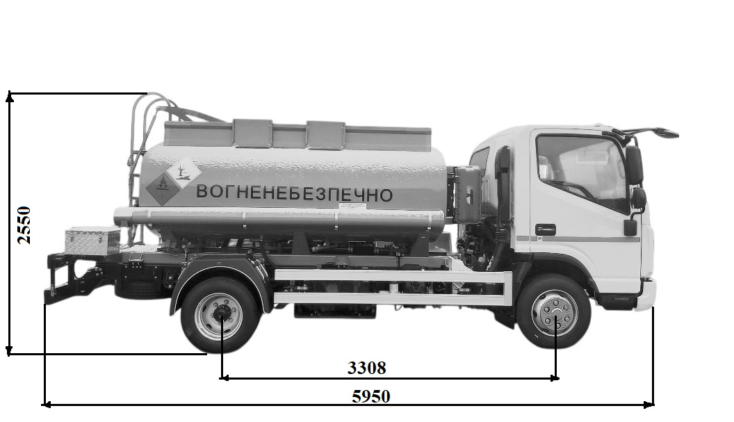 Автопаливозаправник АПЗ-5 на базі JAC N82 2 секції