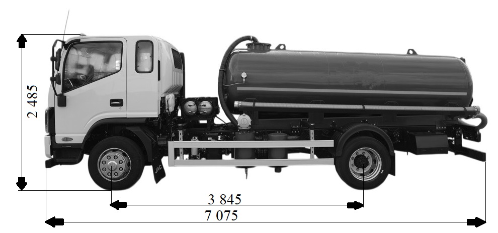 Вакуумна машина KST-5 на шасі JAC N120 New