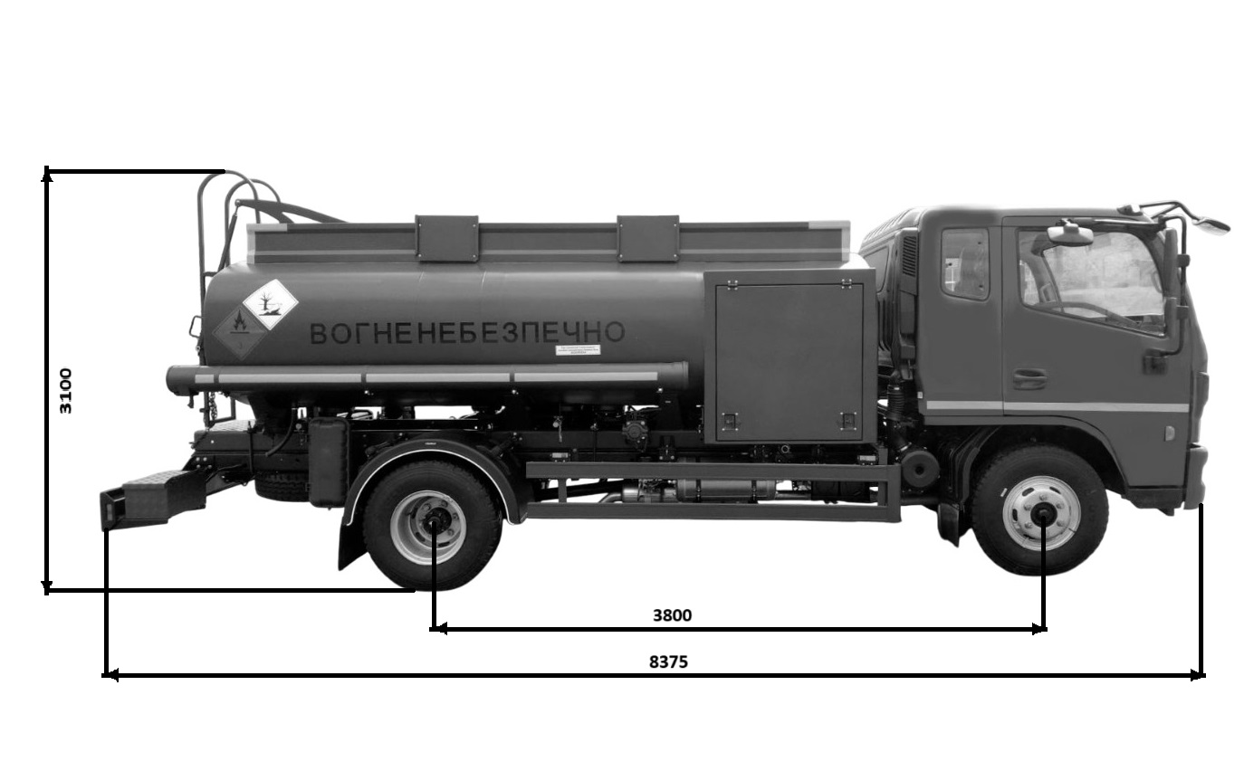 Автопаливозаправник АПЗ-5 на базі DONGFENG CA91-401 2 секції