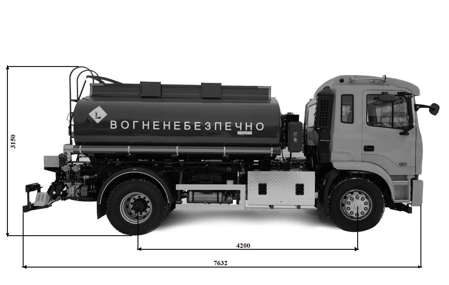 Автопаливозаправник АПЗ-10 на базі JAC N200 2 секції