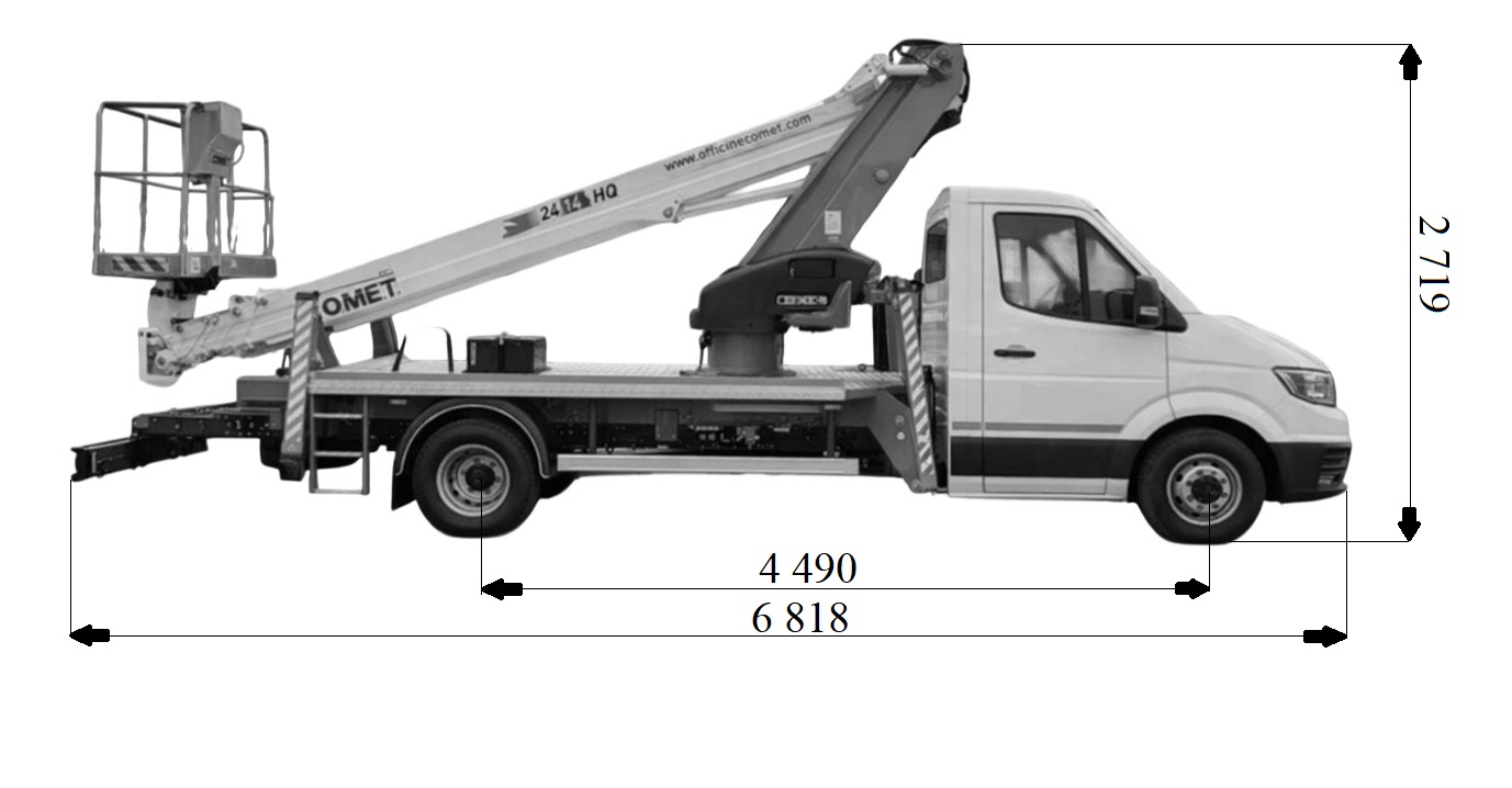 Автогідропідйомник гідравлічний Comet 24 На шасі MAN TGE 4х2