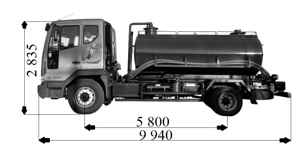 Вакуумна машина KST-8 на шасі Daewoo Novus 5T