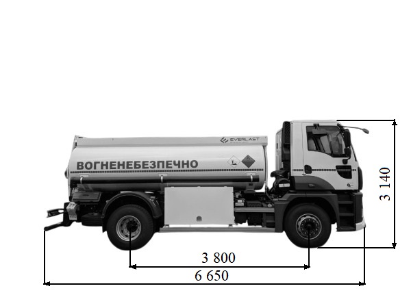 Автопаливозаправник АПЗ-11 на базі FORD TRUCKS 1833 DC