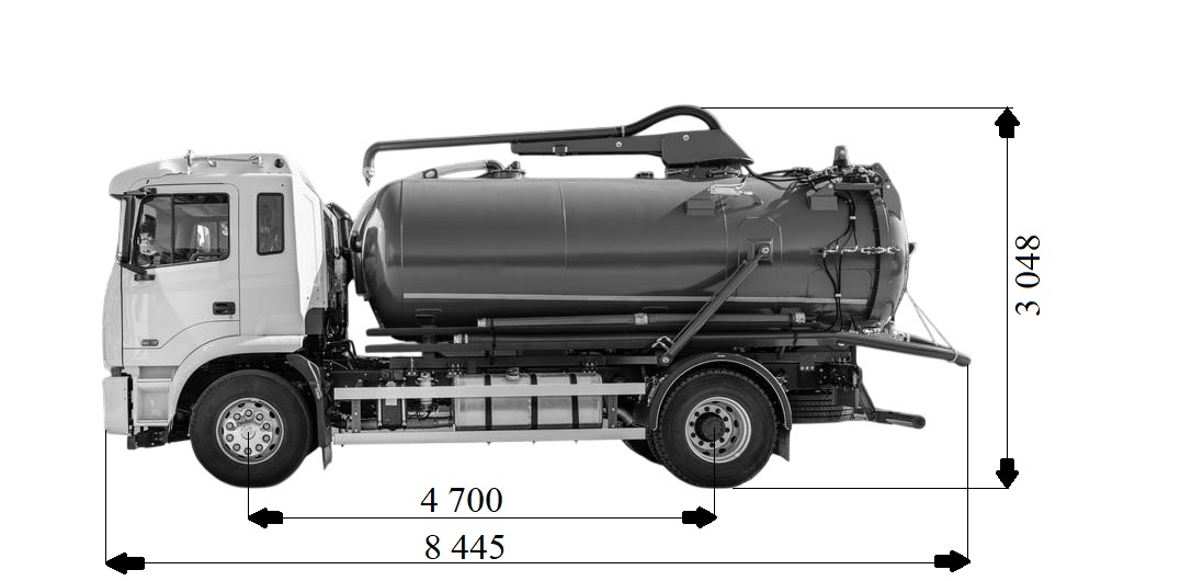 Муловсмоктувальна машина KST-8 на шасі  JAC N200