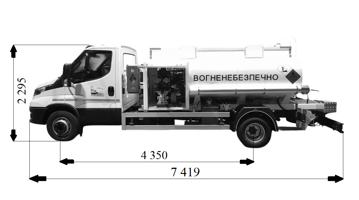 Автопаливозаправник АПЗ-4 на базі IVECO 70С16 (АЗС попереду)