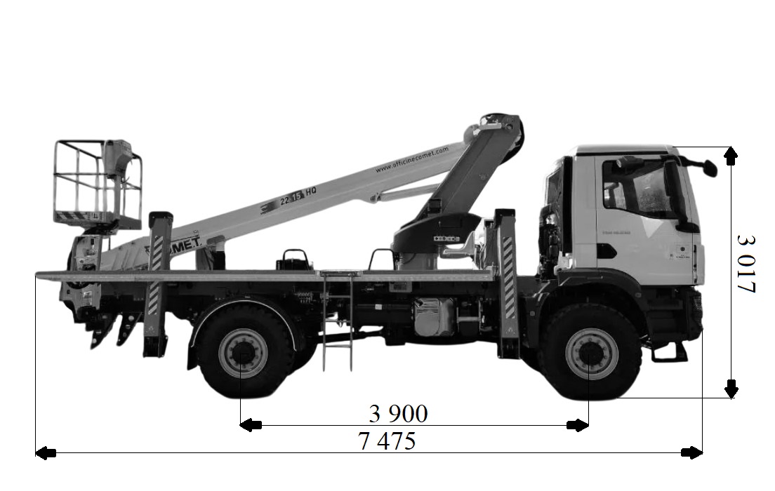 Автогідропідіймач COMET 22 на базі MAN TGM 18.250 4x4