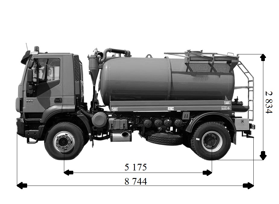 Вакуумна машина KST-8 на шасі IVECO Trakker ML180
