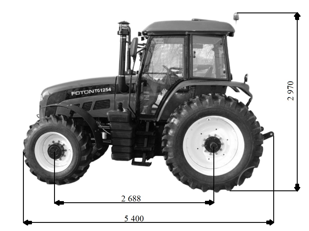 Колісний трактор LOVOL FT 1254