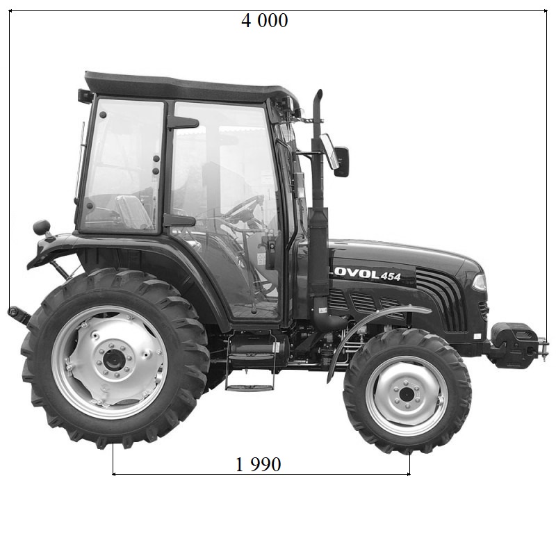 Колісний трактор LOVOL FT 454