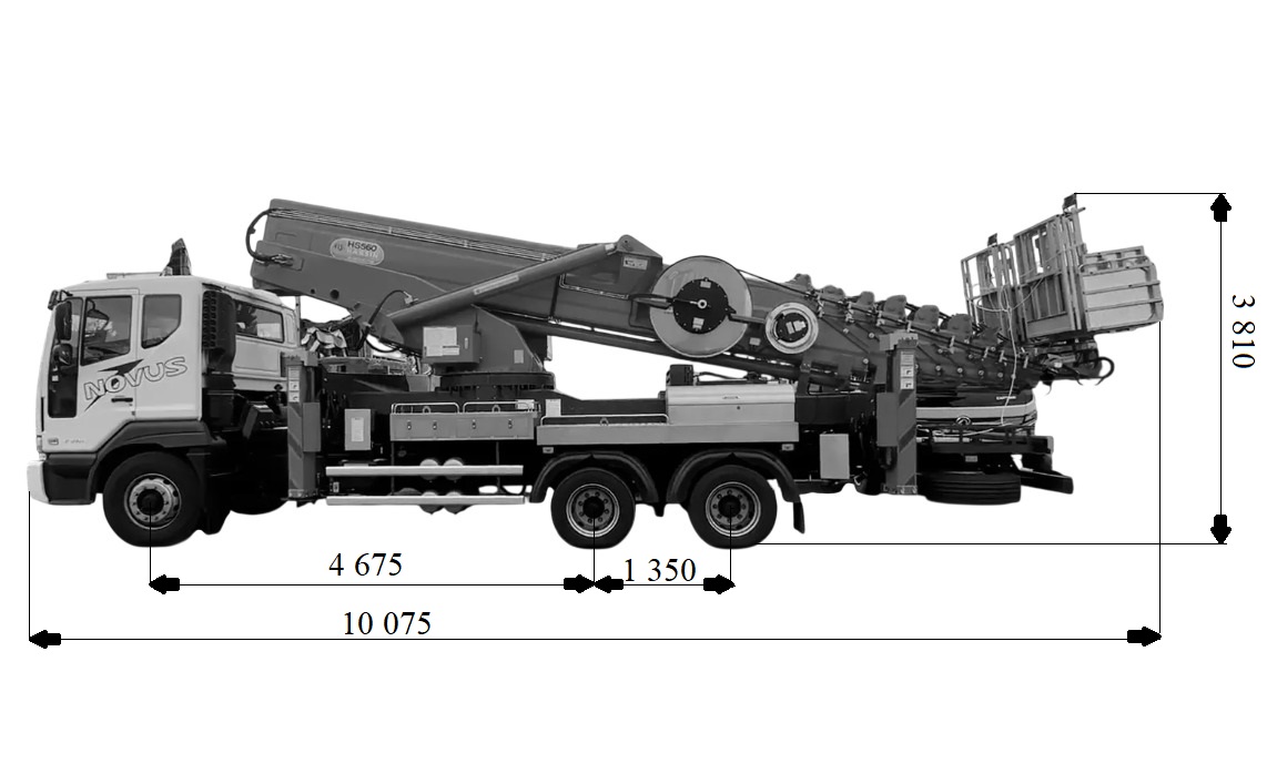 Автогідропідіймач HANSIN HS560 на шасі DAEWOO CL7CL 6x4