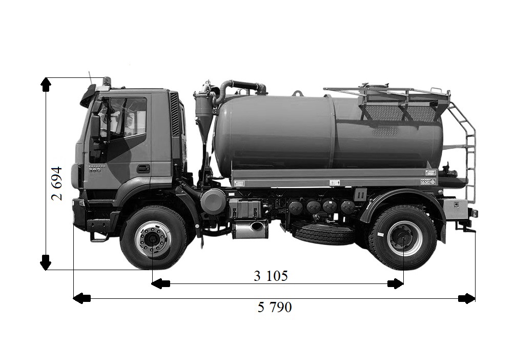Муловсмоктувальна машина SPEC - 4 на шасі IVECO Eurocargo ML120