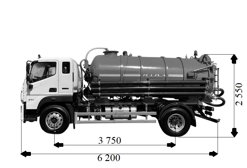 Муловсмоктувальна машина КСТ-9 на шасі Foton Auman BJ 1186