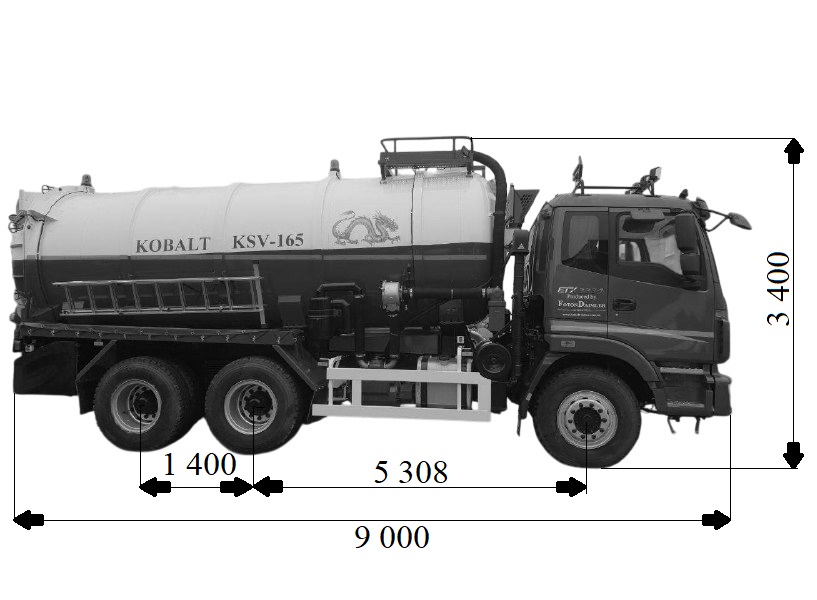 Муловсмоктувальна машина KOB-16 FOTON DAIMLER (6x4)