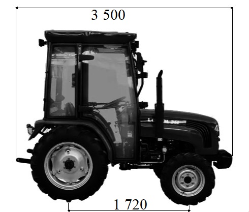 Колісний трактор FOTON FT454 з навісним обладнанням (відвал + щітка)