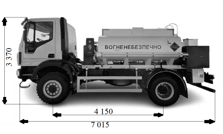 Автопаливозаправник АПЗ-5 на базі IVECO EUROCARGO ML110-250 4x4 1 секція
